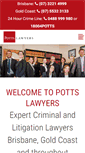 Mobile Screenshot of pottslawyers.com.au